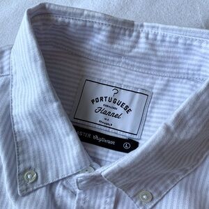 Portuguese Flannel men’s large striped long sleeve button up shirt